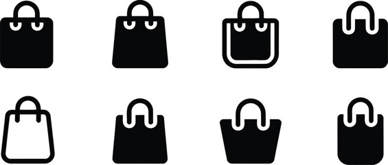 Fototapeta premium Shopping bags collection vector illustration for retail and promotion