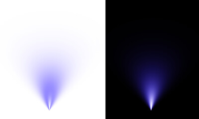 Blue Spotlight Beam Pointing Up, Light Ray Effect for Overlay
