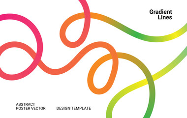 Obraz premium Vibrant abstract gradient shapes with smooth color transitions