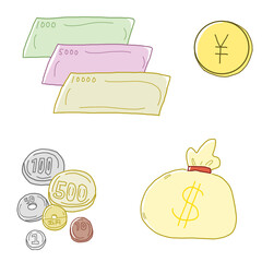シンプルなお金のイラスト