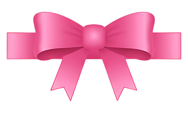 A pink satin pookie ribbon and bow design perfect for a Christmas, birthday, or Valentine's gift present decoration