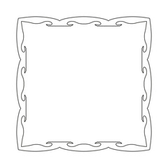 The frame is square and decorative on a white background