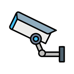 CCTV camera icon, colorful design, safety equipment, surveillance concept, 
