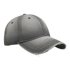 Distressed baseball cap isolated on white background