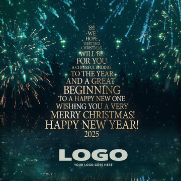 Christmas Tree. Christmas and New Year Greetings