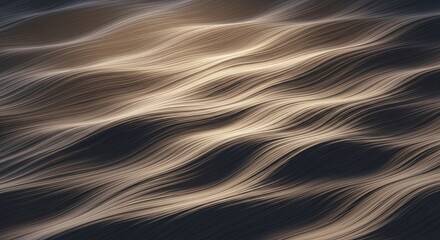 Abstract wavy lines creating a textured pattern with light and shadow play