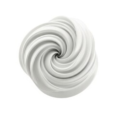 Swirl dessert isolated on white background