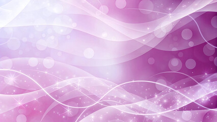 Obraz premium Abstract Purple Pink Background with Soft Bokeh Lights, Glowing Waves, and Sparkling Particles