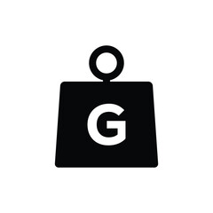 Weight gram icon vector template