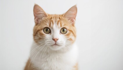 Adorable feline gazing intently