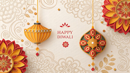 Happy Diwali Flyer Poster Layout