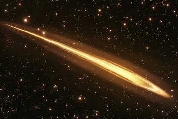 Meteor streaks through space with glowing stars behind, used for astronomy concepts