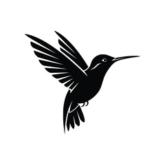 Hummingbird Hovering Flight Vector Illustration