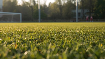 Detailed view of a football pitch