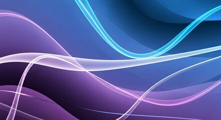 Abstract background with smooth flowing lines in purple and blue colors