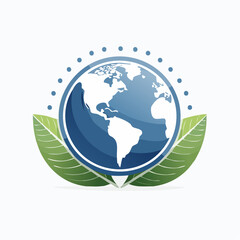 Conceptual illustration depicting planetary stewardship and ecological consciousness in a modern style