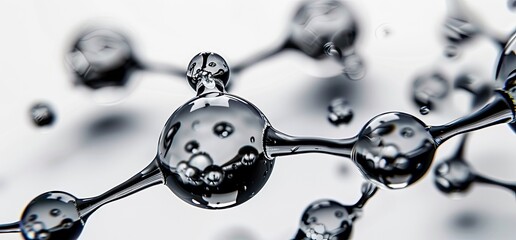 Molecule Structure Model on white, close up, for education, in science texts