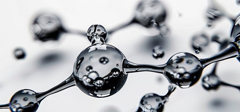 Molecule Structure Model on white, close up, for education, in science texts