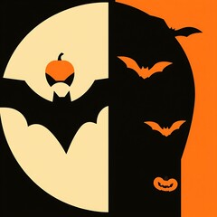 Abstract geometric Halloween design