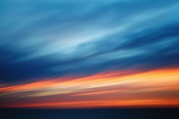 Obraz premium Motion Clouds Horizon Sky at Twilight for serene background or wallpaper use