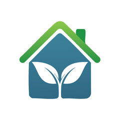 Eco-Friendly Home Symbol Illustrating Sustainable Living and Green Residential Concepts