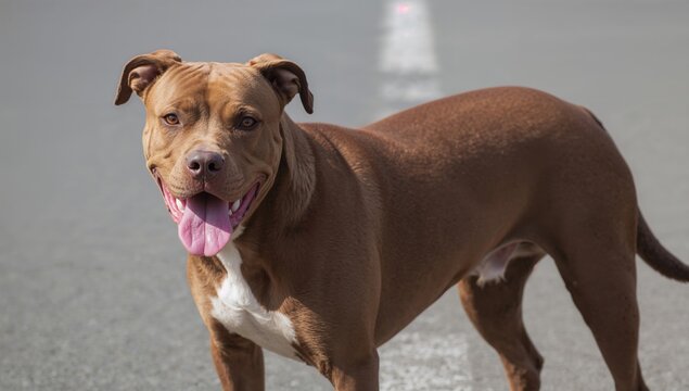 Brown and tan blended stray dog