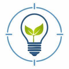 Illustration depicting green energy innovation, sustainability, and eco-friendly solutions design