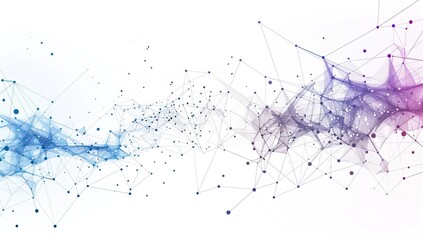 Network Connection Plexus Abstract Data Flow; Gradient Background; Technology Visual