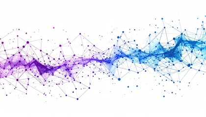 Network Connecting Points. Background is white. For abstract digital marketing
