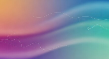 Colorful abstract gradient background with flowing wave and subtle light effect