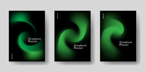 Naklejka premium Simple Template with Fluid Abstract Gradient Shapes — Modern Frame Layout for Flyer, Poster, or Cover Design