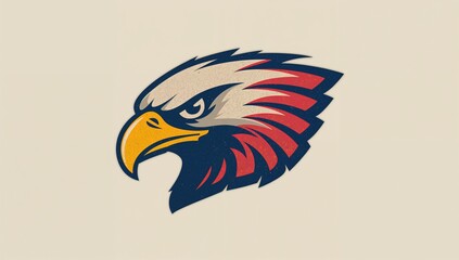 Obraz premium A colorful depiction of an eagle's head