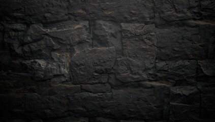Fototapeta premium Stone wall texture with abstract black grunge design and architectural pattern