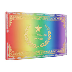 Vibrant Excellence Award Medal with Golden Star and Laurel Wreath Emblem
