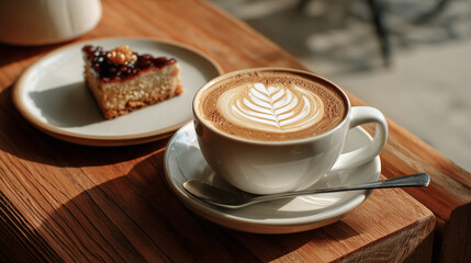 ラテアートとスイーツのセット / Latte Art with Dessert Set