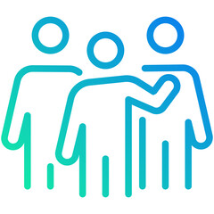 leadership gradient line icon