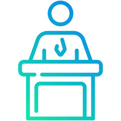 candidate gradient line icon