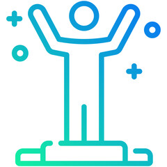 winner gradient line icon