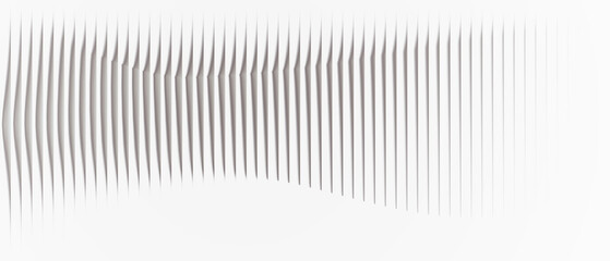 Abstract vertical lines with a glass-like effect, isolated on a transparent background.