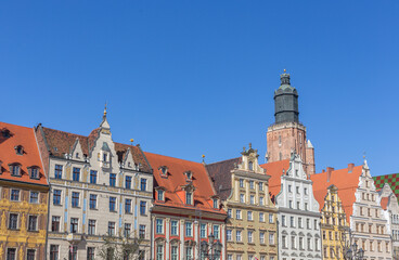 Breslau, Polen, Rynek – der Marktplatz mit altem Rathaus.