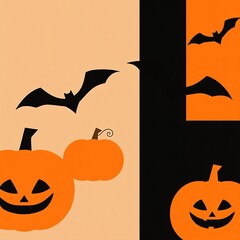 Abstract geometric Halloween design