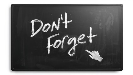 Chalkboard separated against a white backdrop