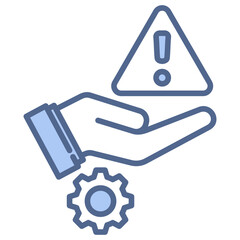 Risk Management Blue Icon