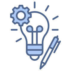 Idea Bulb Blue Icon