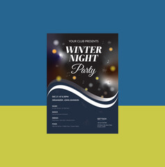 Winter Club Party Flyer Template