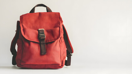 A school backpack placed against a white background.