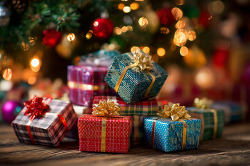 christmas tree and gifts