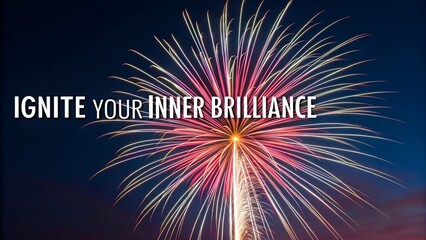 Bright fireworks displaying a colorful explosion in the night sky