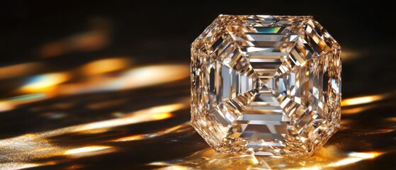Radiant gemstone luxury and elegance in shimmering facets