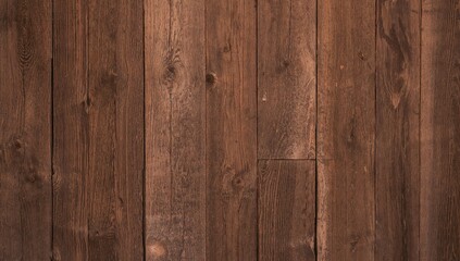 Obraz premium Aged brown wooden wall with rustic texture